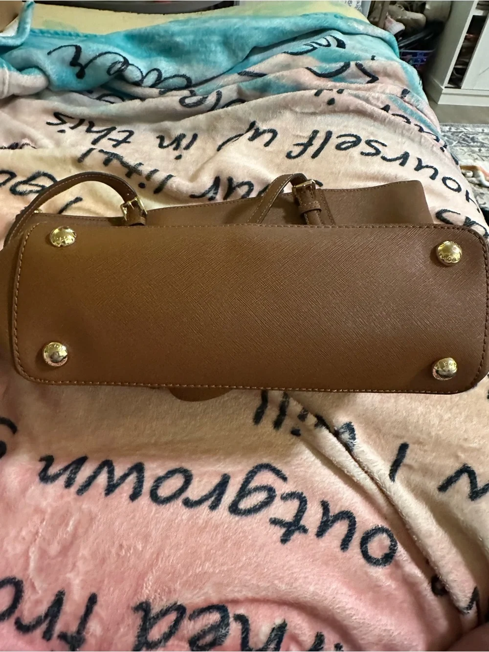 Michael Kors Brown Saffiano Leather Tote Bag